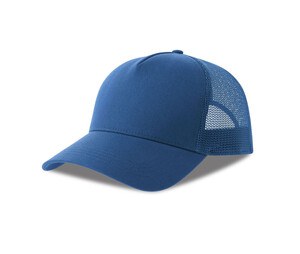 ATLANTIS HEADWEAR AT228 - 5-panel cotton trucker-style cap Royal/Royal