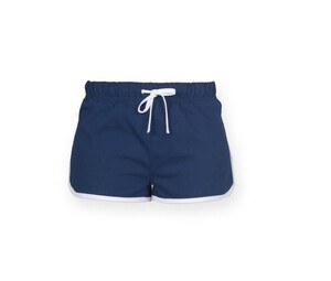 Skinnifit SK069 - LADIES RETRO SHORT Navy/White
