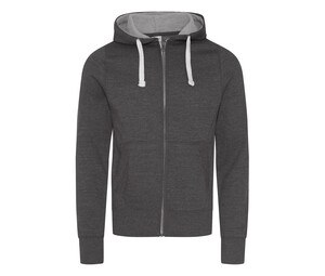 AWDIS JH052 - Heavy zipped sweatshirt Charcoal